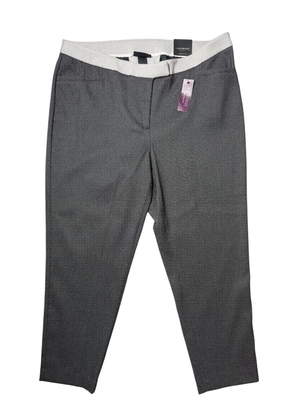 NWT Lane Bryant Size 18 Black White Ankle Pants Plus Size Workwear